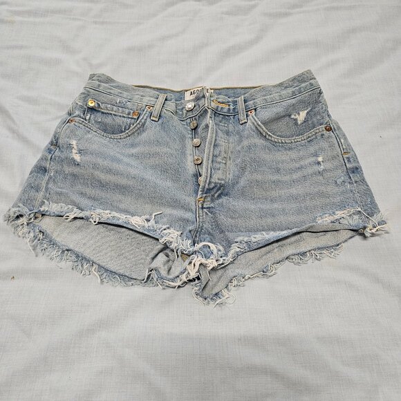 AGOLDE Parker Vintage Cutoff Shorts Women Size 26 Swapmeet - Picture 11 of 15
